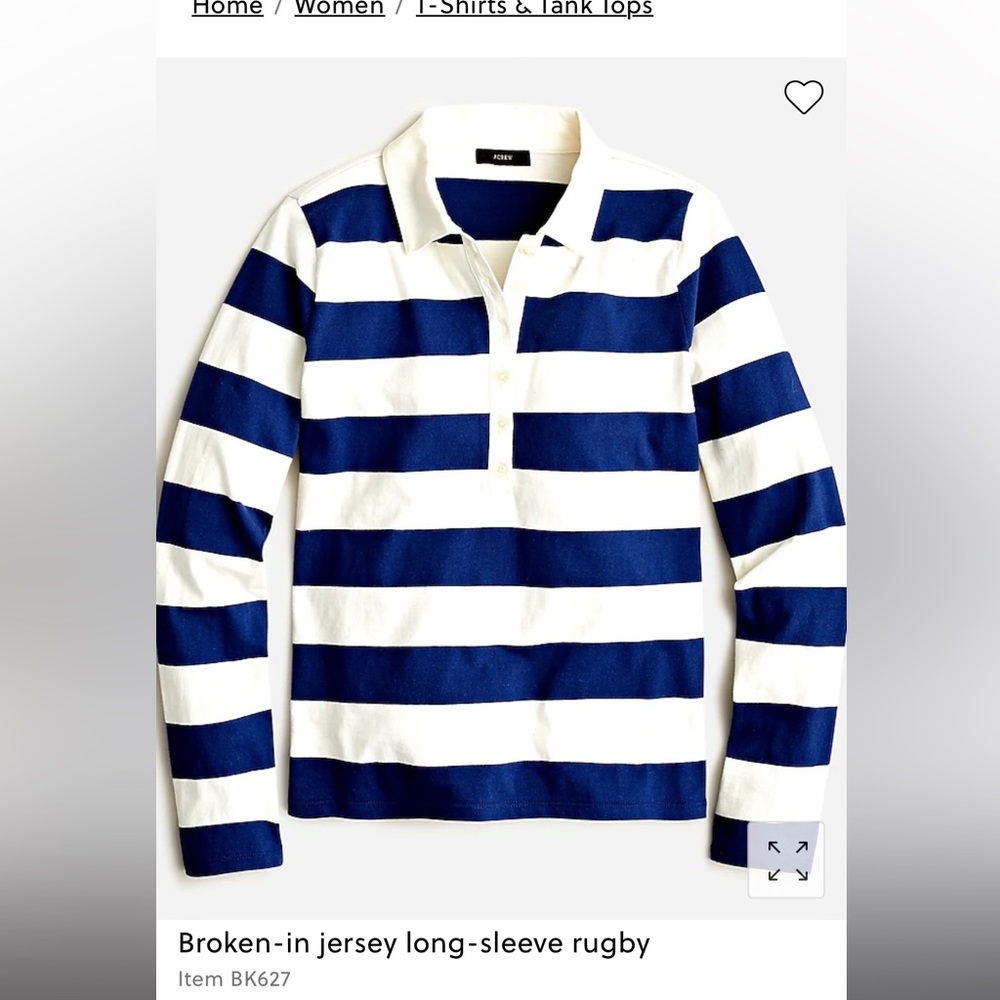 JCrew Small Long Sleeve Rugby